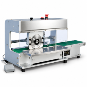 PCB Separator with Moving Cutting Blade and Conveyor Belt